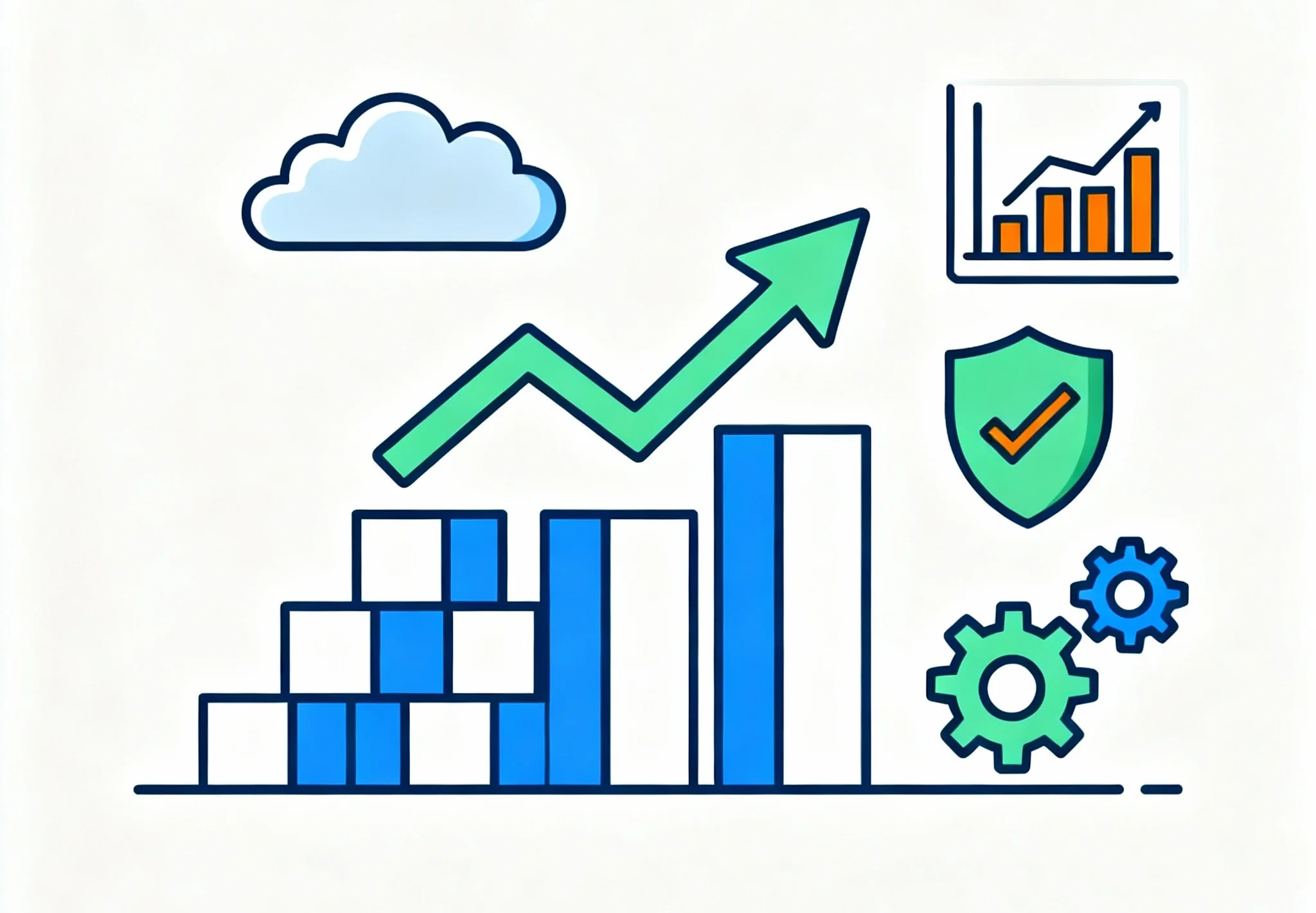 Illustration de la croissance d'entreprise